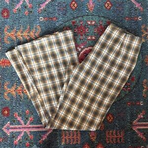 Plaid Flared Pants